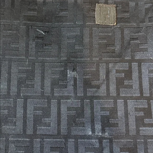 Vintage 80s Fendi Black Monogram Envelope Clutch - Picture 2 of 5